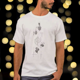 Equilibrium: Vertical Word Design T-Shirt