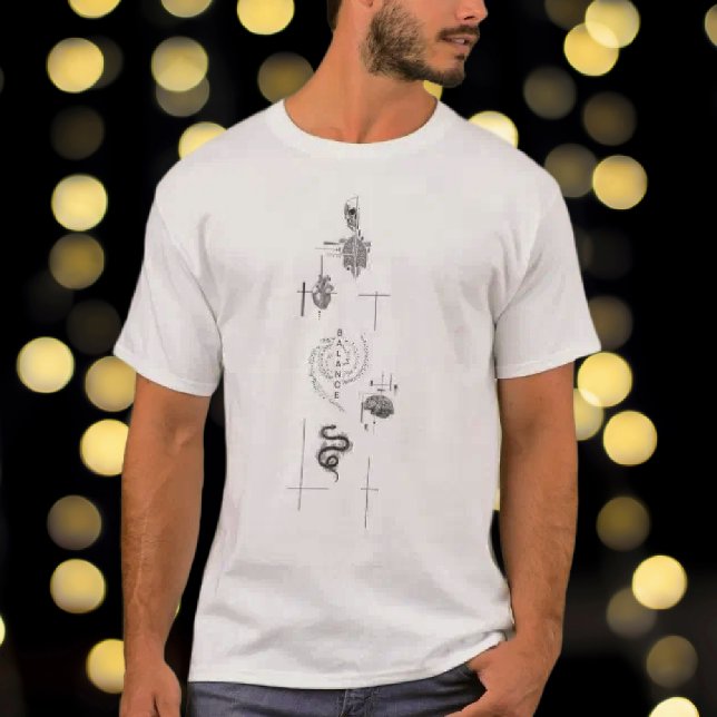 Equilibrium: Vertical Word Design T-Shirt (Von Creator hochgeladen)