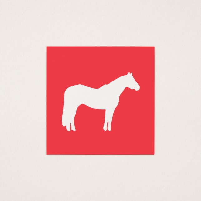 Equine Business Card Red Professional Looking  (Vorderseite)