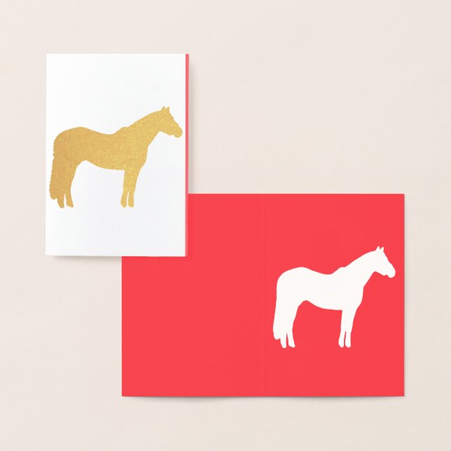 Equine Business Card Red Professional Looking  Folienkarte (Anzeige)