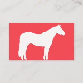 Equine Business Card Red Professional Looking  Visitenkarte
