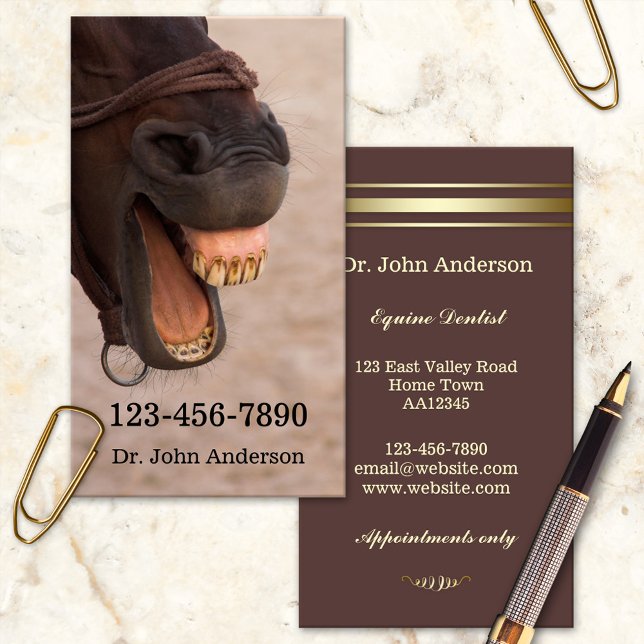 Equine Dentist Business Card Visitenkarte (Von Creator hochgeladen)