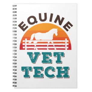 Equine Vet Tech Horse Veterinary Technician Notizblock