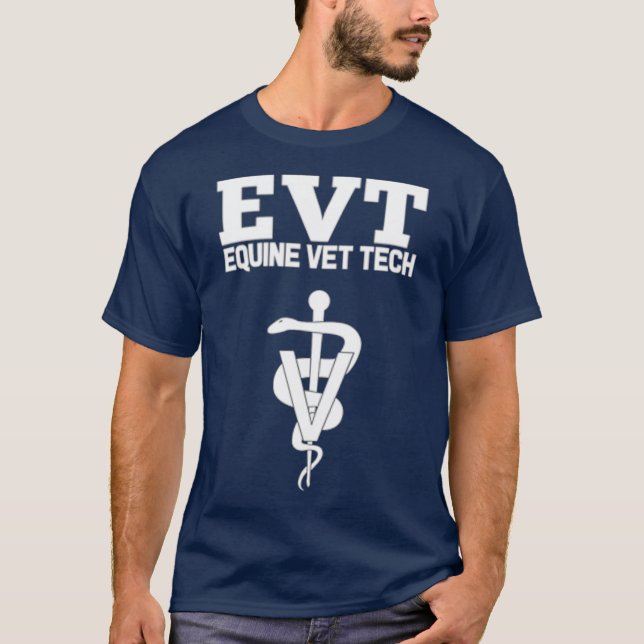 Equine Vet Tech Veterinary Medicine EVT T-Shirt (Vorderseite)