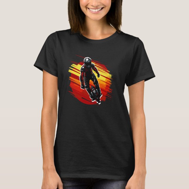 Equipped Stuntman on Unicycle T-Shirt (Vorderseite)