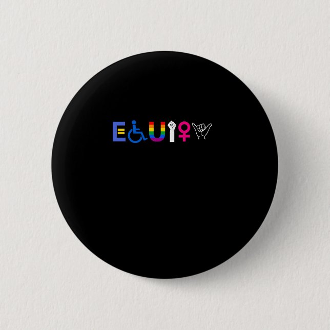 _EQUITY_ Equal Rights LGBTQ Alliges Unity Pride Fe Button (Vorderseite)