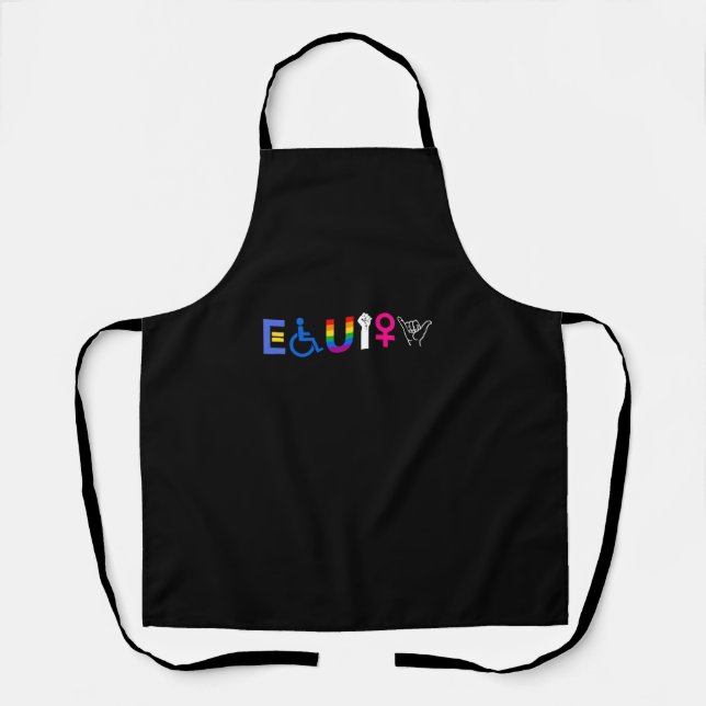 _EQUITY_ Equal Rights LGBTQ Alliges Unity Pride Fe Schürze (Vorderseite)