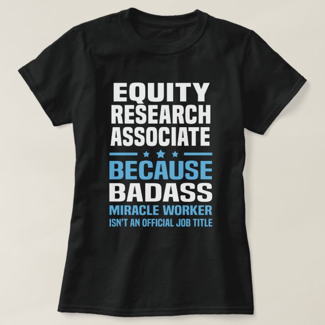 Equity Research Associate T-Shirt (Design vorne)