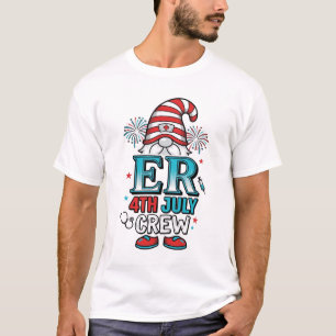 ER 4. Juli Crew Patriotisches Gnom-Shirt-Design_1 T-Shirt