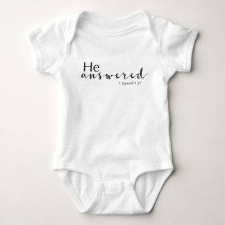 Er antwortete 1 Samuel 1:27 Unisex Baby Bodysuit Strampler