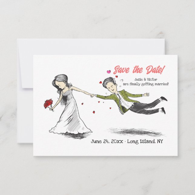 Er auf den Altar Save the Date 2 zu ziehen (Vorderseite)