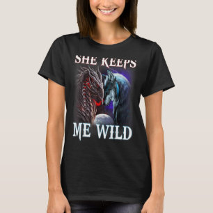 Er Behalte mich sicher. Sie behalte mir wilde Paar T-Shirt