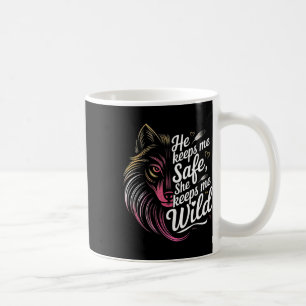 Er Behalte mir, dass sie mir Wolf Art Lover Coupl Kaffeetasse