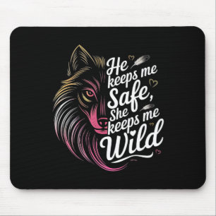 Er Behalte mir, dass sie mir Wolf Art Lover Coupl Mousepad