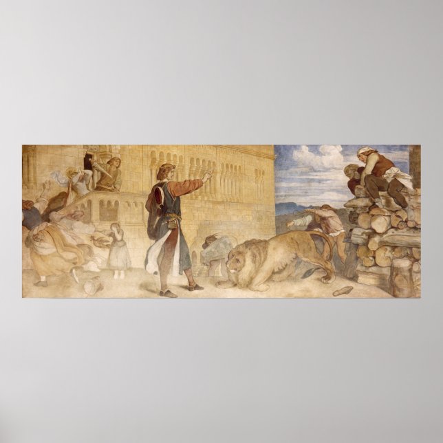 Er behandelte die Löwen, als ob er scherze Poster (Vorne)