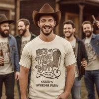 Er bindet die Knot-Western-Cowboy-Bachelor-Party