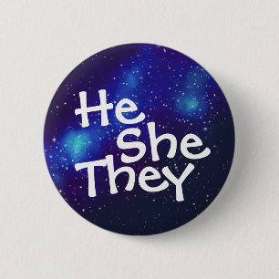 Er bzw. sie bzw. sie/sie passen die Galaxy Pronoun Button