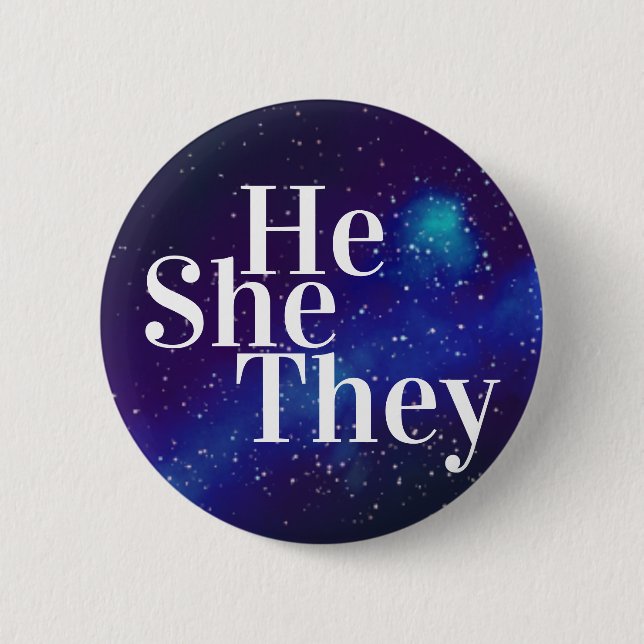Er bzw. sie/sie anpassen die Galaxy Pronoun Button (Vorderseite)