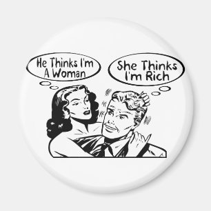 Er denkt, dass sie denkt magnet