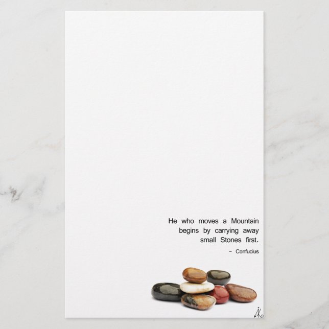 Er, der einen Berg… bewegt - Confucious Briefpapier (Vorderseite)