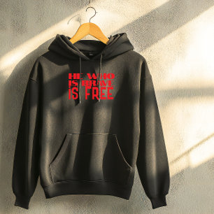 Er, der mutig ist, ist frei Zitat rot schwarz Hoodie