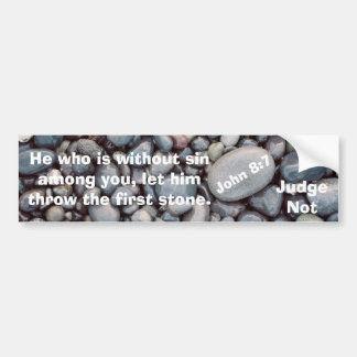 Er, der ohne Sünde ist Autoaufkleber