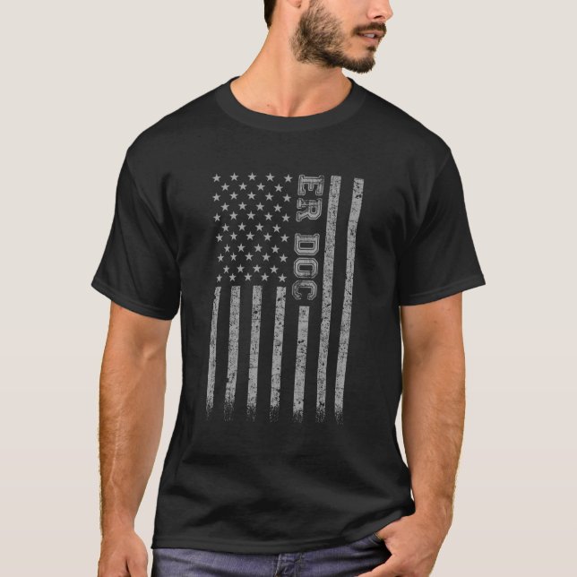 Er Doc American Flag T-Shirt (Vorderseite)