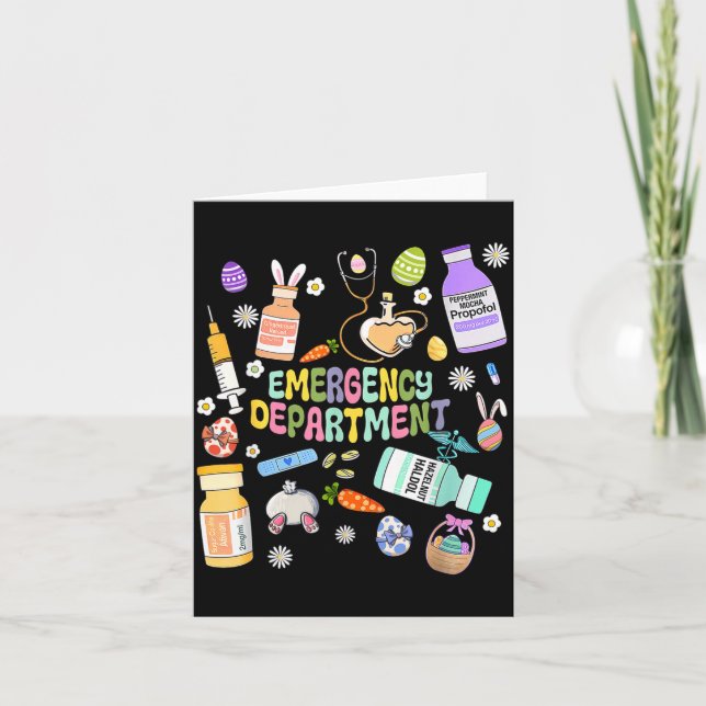 Er Easter Nurse Crew Easter Day Emergency Room Nur Karte (Vorderseite)