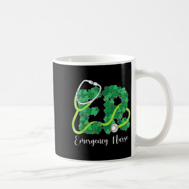 Er Emergency Nurse Stethoscope St. Patrick's Day S Kaffeetasse (Rechts)