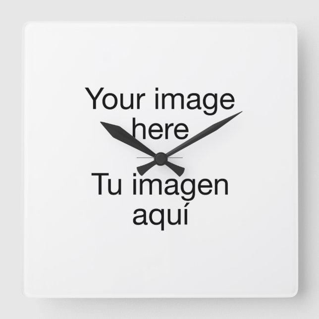 Er entwirft Wanduhr im Weiß mit deinem Foto (Vorderseite)