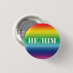 Er, er, Pronouns Lgbtq Lgbt Pride Rainbow Colors Button