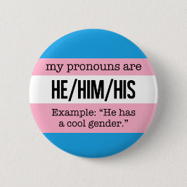 Er/Er Pronouns - Transgender-Flag Button