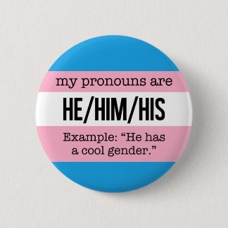 Er/Er Pronouns - Transgender-Flag Button