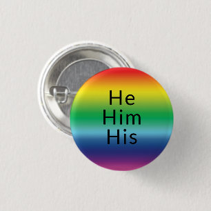 Er, er, sein, Pronouns Lgbtq Lgbt Pride Rainbow Button