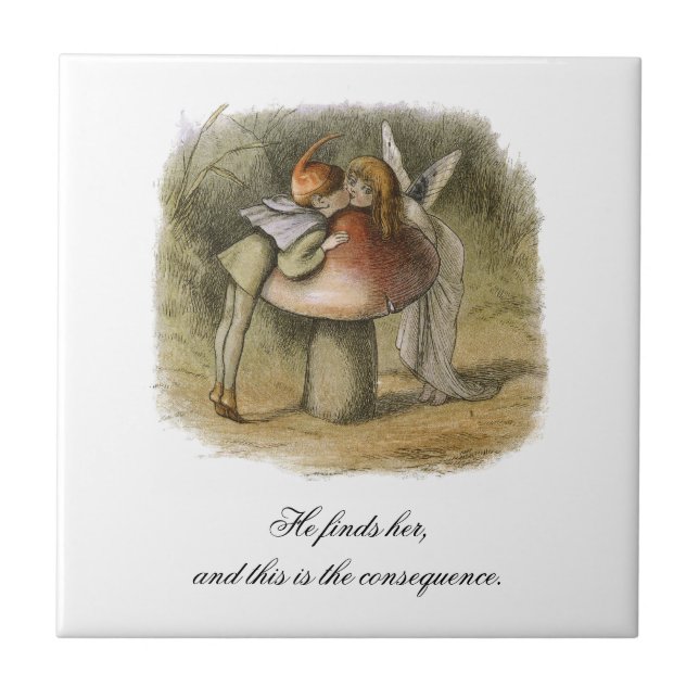 Er findet ihren romantischen Valentinstag Fliese (Vorderseite)