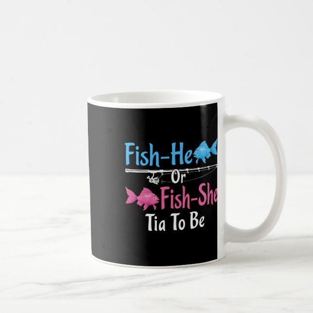 Er-fisch oder Sie-fisch Tia wird Geschlechtsenthül Kaffeetasse (Rechts)
