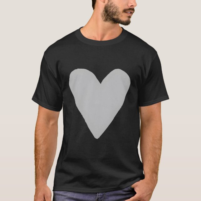 Er Form Symbol Liebe Kindness Peace Gray T-Shirt (Vorderseite)
