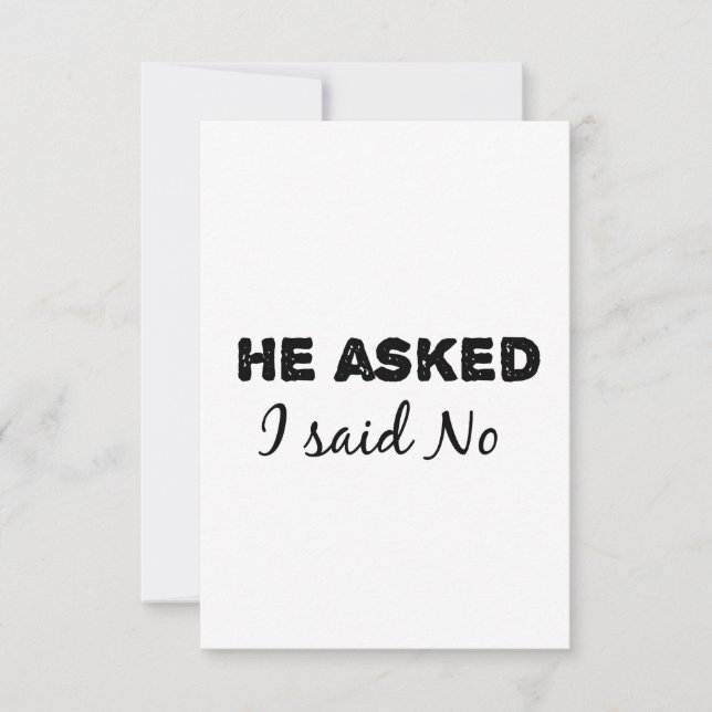 Er fragte, ich sagte nein (Vorderseite)