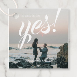 Er Fragte, sie sagte ja, danke Geschenkanhänger