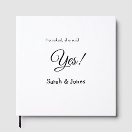 Er fragte, sie sagte ja Verlobung einfach minimal Gästebuch