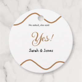 Er fragte sie sagte ja Verlobung einfach minimal  Geschenkanhänger