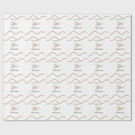 Er fragte sie sagte ja Verlobung einfach minimal  Geschenkpapier