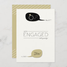 Er fragte u. sagte sie ja! Chic-Verlobungs-Party