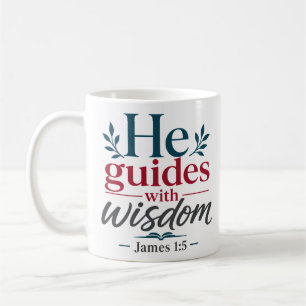 Er führt mit Weisheit, inspirierende biblische Wah Kaffeetasse