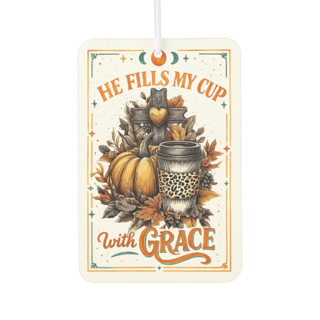 Er füllt meinen Cup.. Autolufterfrischer (Vorderseite)