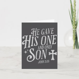 Er gab seinen einzigen Sohn christliches Kreuz Jes Karte