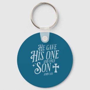 Er gab seinen einzigen Sohn christliches Kreuz Jes Schlüsselanhänger
