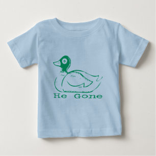 Er gegangenes Stockenten-Enten-lustiges Baby T-shirt
