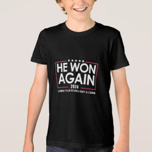 Er gewann 2024 wieder Trump Inaguration 2025 Tri-Blend Shirt