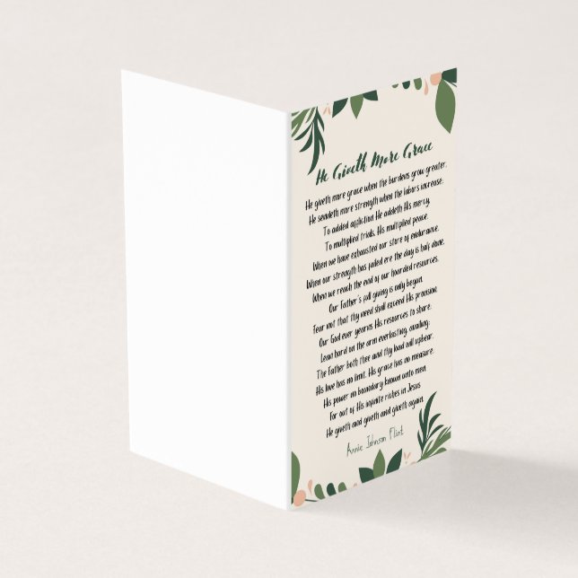 Er gibt mehr Grace Mini-Faltkarte (Vorderseite)